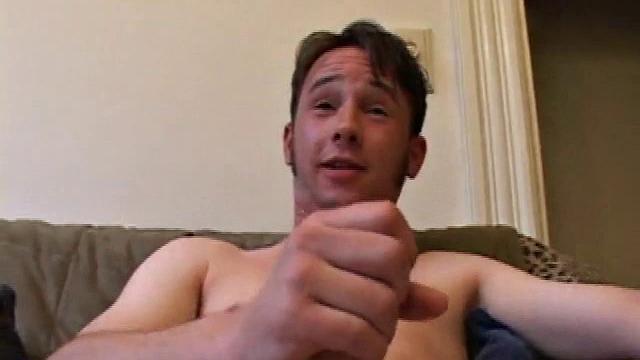 Phil Good strips naked and works up a stiff one. Then he strokes with determination, edging himself a few times before giving his cock a good workout, oozing out a nice cum load.