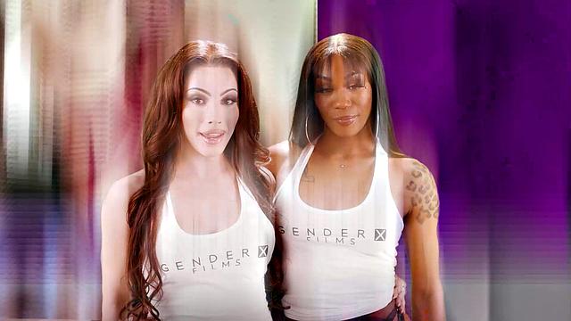 Welcome To Trans Island, Dig In! - Busty Trans Babe Takes On 3 Dicks - GenderXFilms