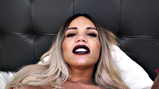 Latina Tgirl in lingerie shows off her big ass & fingers herself in high heels