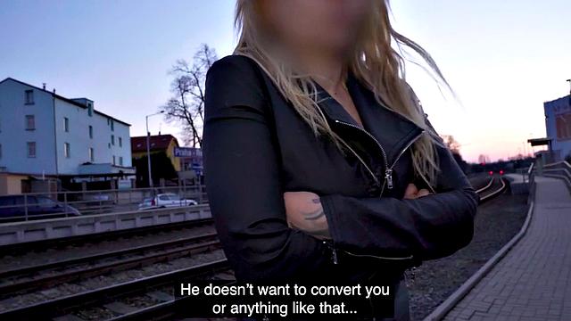 Busty oiled MILF pickedup and fucked in sex confessions van