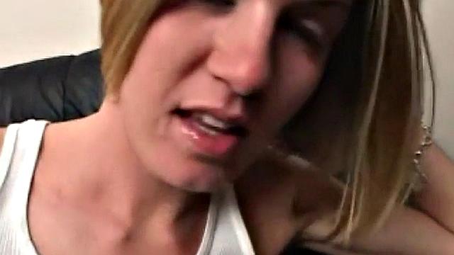 Quincy May blonde teen sucks cock