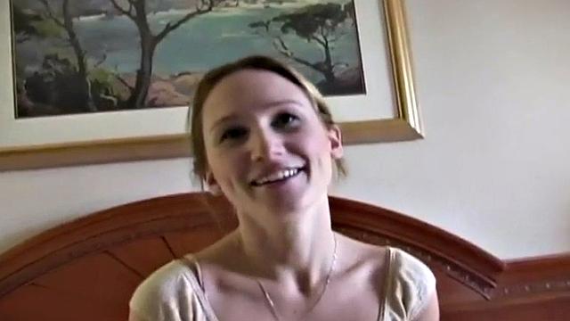 Cum hungry teen whore gets on her knees