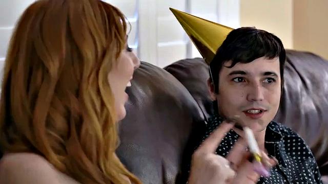 Blonde busty pornstar with huge boobs have sex with big dick