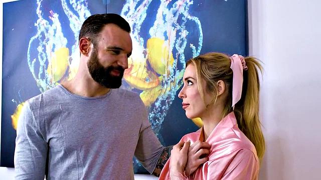 WAM babe drilled in oiled BJ and pussyfuck action