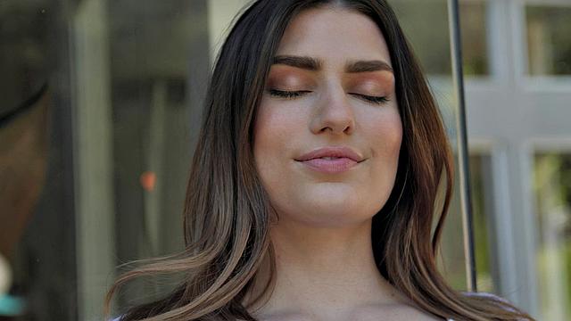 Kamryn Jade Plays With Her Big Tits Before Stripping For Hardcore Fuck