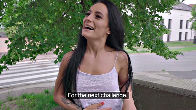 Get off to this hot amateur's athletic body in a skirt & doggystyle POV with a big dicked stud