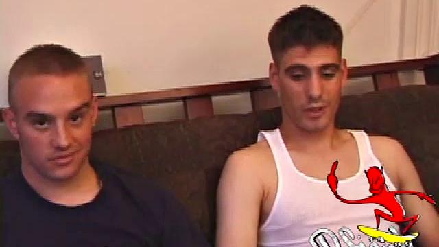 These friends have been through a lot together, and now they are going to jerk off. Apparently these boys are happy to do it, so side-by-side they sit and wank off for your viewing pleasure.