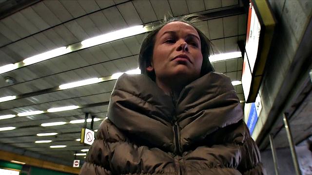 Babe Without Train Ticket Tastes Fake Agent's Cock