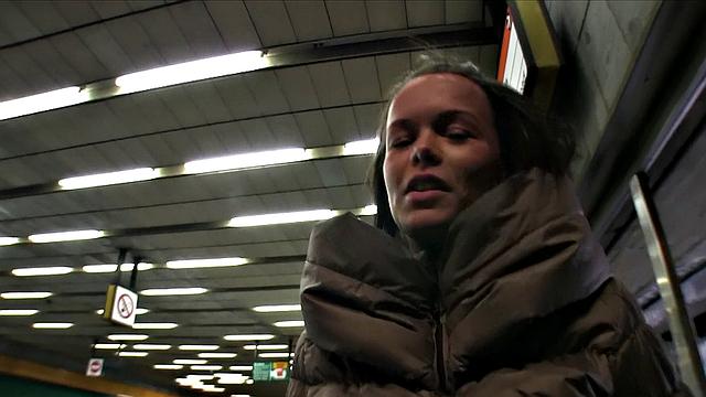 Babe Without Train Ticket Tastes Fake Agent's Cock