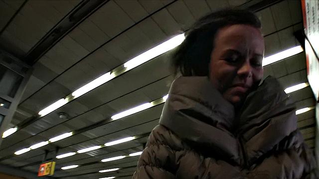 Babe Without Train Ticket Tastes Fake Agent's Cock