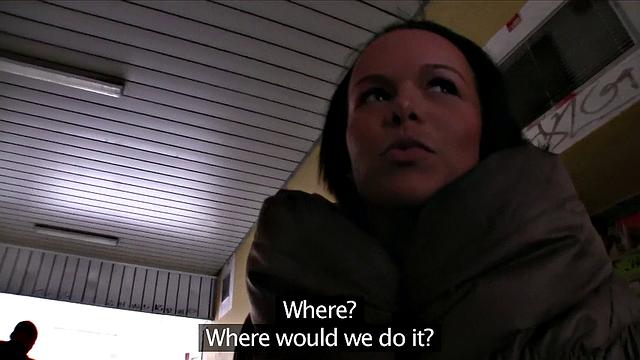 Babe Without Train Ticket Tastes Fake Agent's Cock