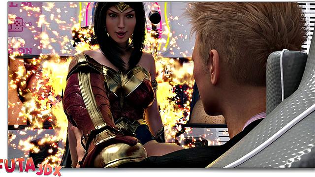 Futa3dX - Wonder Woman Fucked Hard By Big Dicked Futa Babe