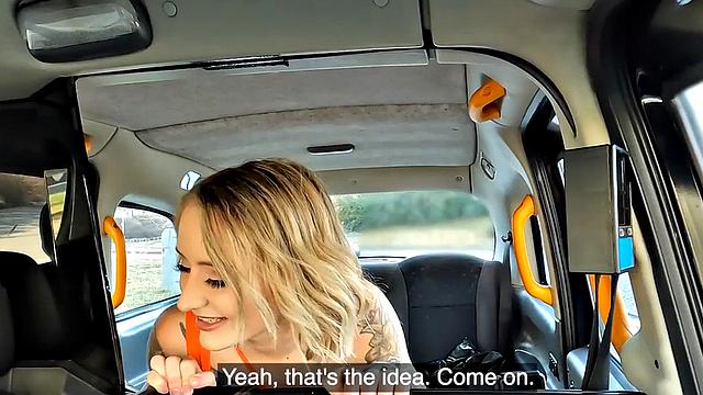 Amateur cab babe fucked outdoors by lucky driver