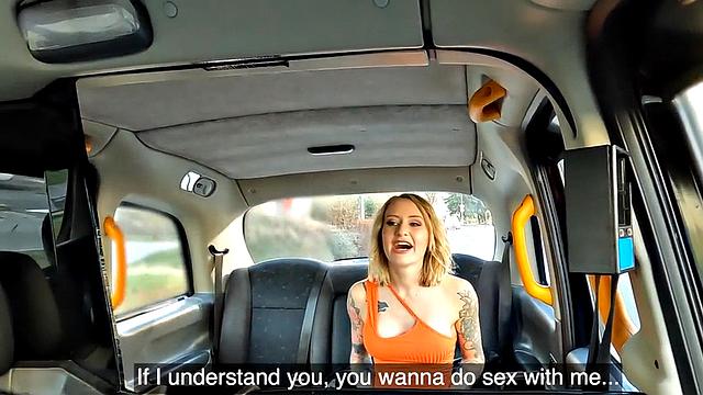 Amateur cab babe fucked outdoors by lucky driver