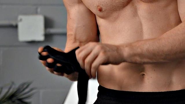 Eager jock barebacked by gym instructor