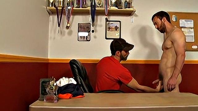 Caught Blowing Cock In The Coach's Office - Joe Parker, Mike Gaite &amp;amp; Tryp Bates