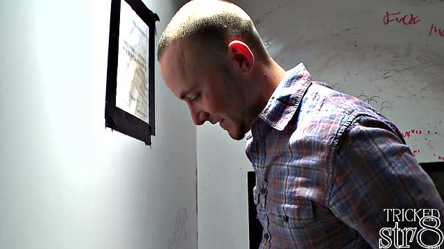 Bald straight guy gives in to a hung gay lover's deep oral and hard cock