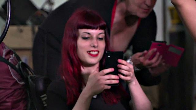 Busty babe 3some publicly banged and whipped