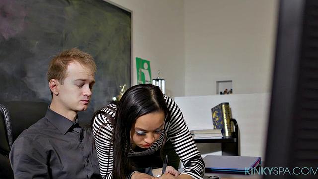 Teen Iris Ivy makes a trade with the TA for a better grade