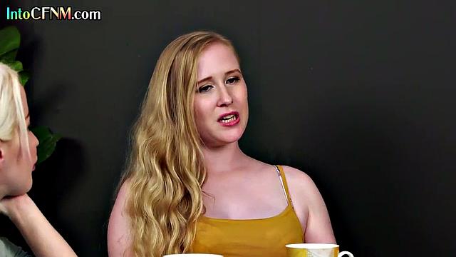 Amateur CFNM deepthroating a guy