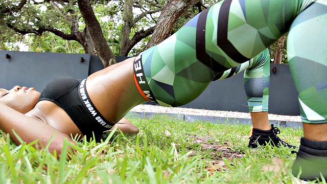 Dark Skinned Fitness Model