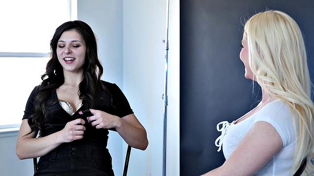 Blonde Busty MILF Fucks Hot Reporter - Serene Siren, Leah Gotti