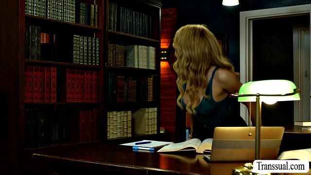 Fucking shy but horny TS librarian