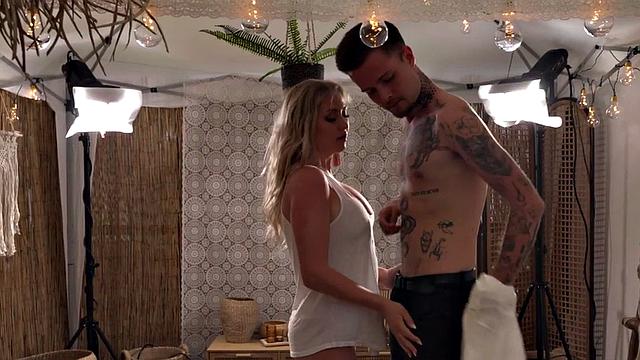 Bigbooty babe doggystyled by BF after sucking cock