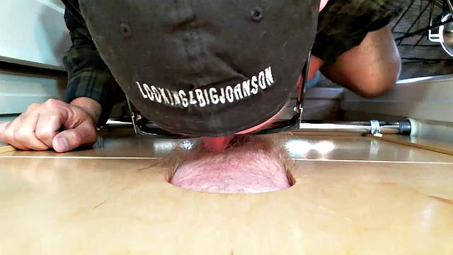 Married Guy at the Gloryhole Throat Fucks Me