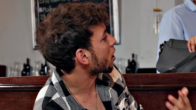 Curvy Coffee Shop Confrontation gets her ass drilled from behind in a hot reverse cowgirl session