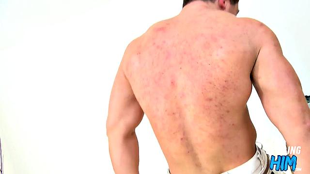 Busty office hunk gets doggystyled