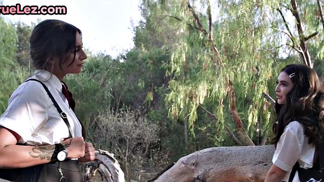 Hairy lez eats BFF lesbian pussy while fingering