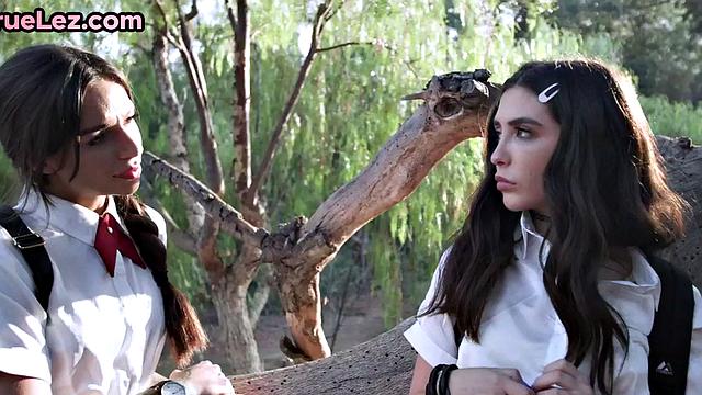 Hairy lez eats BFF lesbian pussy while fingering