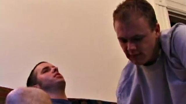 Group of gay men take turns giving and getting oral in a wild orgy