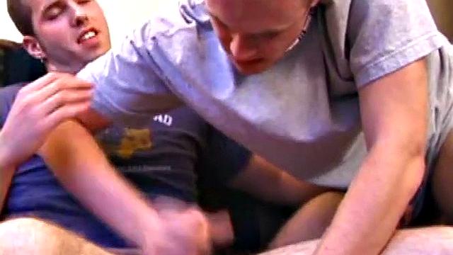 Group of gay men take turns giving and getting oral in a wild orgy