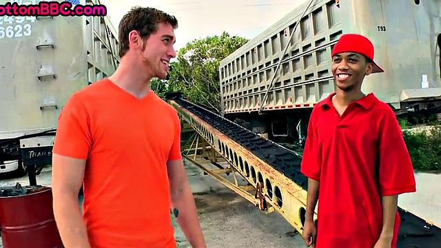 Real amateur black thug gets his asshole banged outdoors