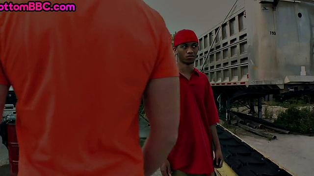 Real amateur black thug gets his asshole banged outdoors