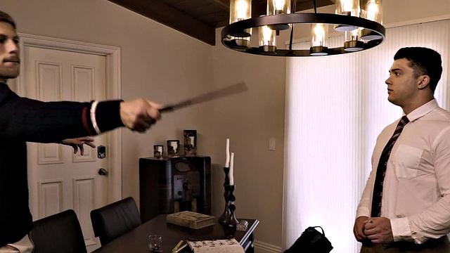 Sturdy bottom deepthroating while drilled by jock