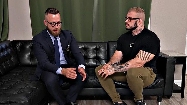 Massive hunk gets fucked by his counselor