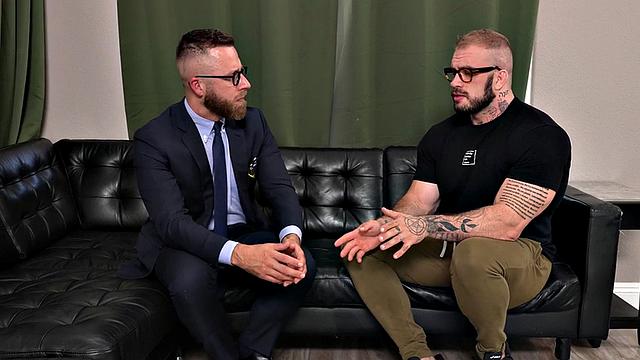 Massive hunk gets fucked by his counselor