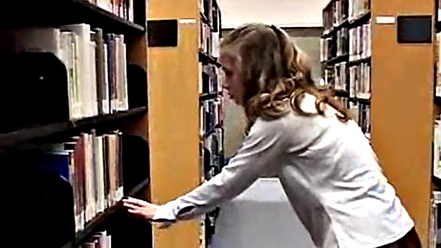 Horny teen April takes a solo study break