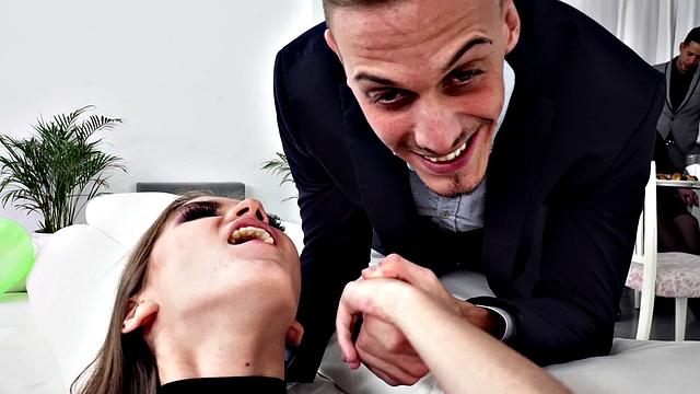 Watch this wild night turn into a cum-swapping party with a lot of pussy licking and kissing