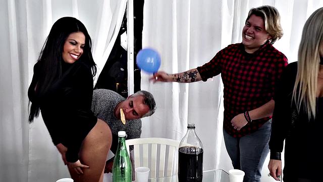 Watch this wild night turn into a cum-swapping party with a lot of pussy licking and kissing