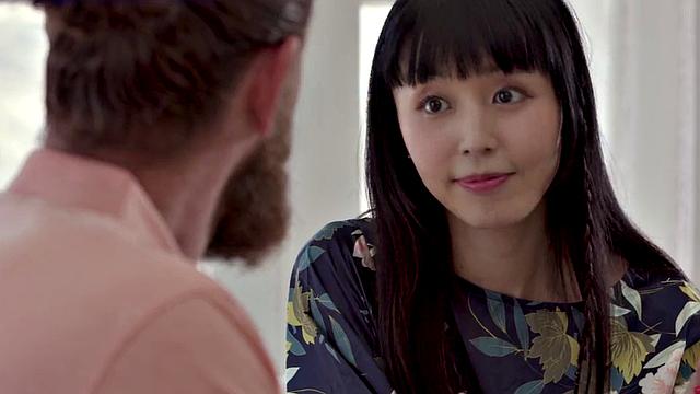 Deepthroating Asian MILF with medium boobs gets fucked