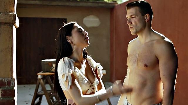 Sinner 21yo stepsis passionately pounded outdoors by stepbro