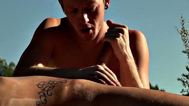 Wanking His Big Cock To A Fountain Of Cum! - Charley Cole &amp;amp; Sean Taylor
