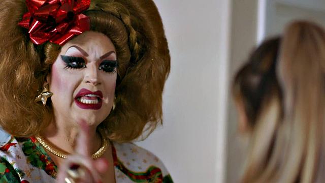 Rimming lez duo in pantyhose enjoy Xmas passionate sex