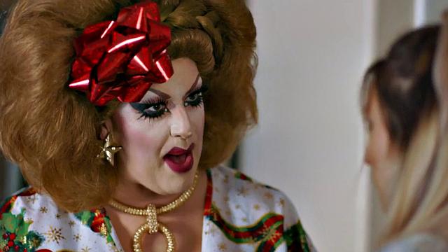 Rimming lez duo in pantyhose enjoy Xmas passionate sex