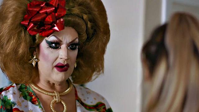 Rimming lez duo in pantyhose enjoy Xmas passionate sex