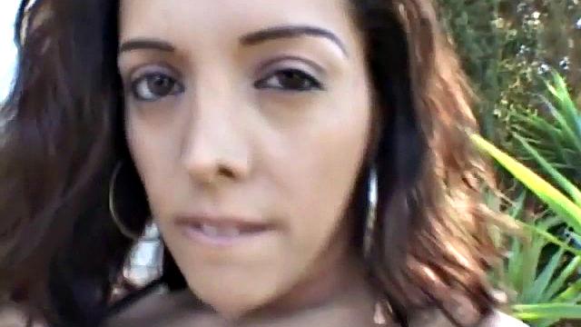 Busty whore licks dick and gets fucked